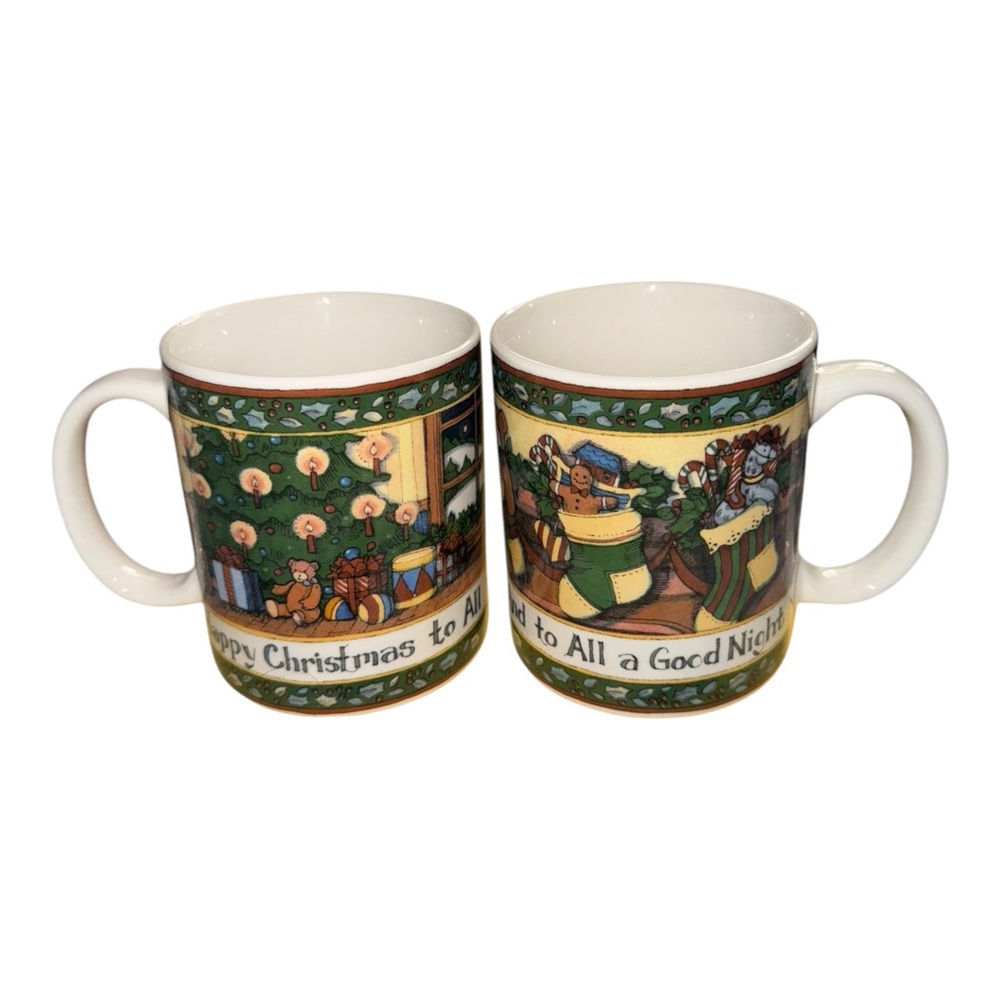 Susan Winget A Christmas Story Mugs Set Of 2 Happy Christmas To All
